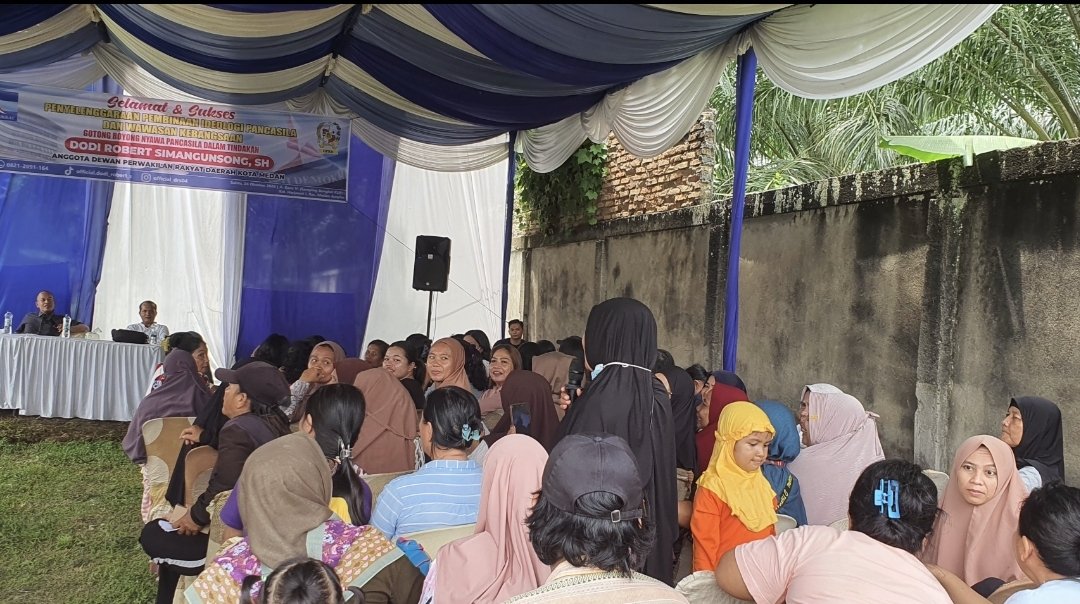 Anggota DPRD Medan Dodi Simangunsong Gelar Wasbang Sembari Serap Aspirasi Warga Harjosari I Medan Amplas