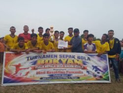 Menang 2-1, Kerumbuk A Angkat Piala Kades Bagan Kuala